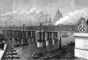 Blackfriars Prints: Blackfriars railway bridge, City of London