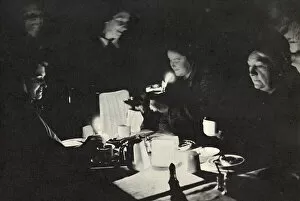 Blackout, meal by candlelight, 1949
