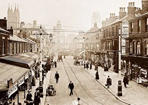 Abingdon Prints: Blackpool Abingdon Street and the Big Wheel early 1900s