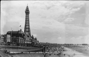 Blackpool Prints: Blackpool Central Beach and Tower