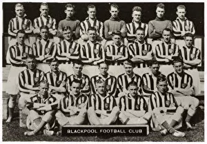 Striped Collection: Blackpool FC football team 1936
