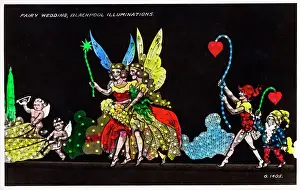 Blackpool Prints: Blackpool, Lancashire - Illuminations - Fairy Wedding