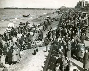 Blackpool Pier and Beach, Easter 1947