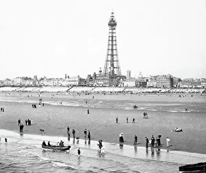 Blackpool Tower and beach, Victorian period