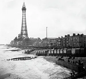 Blackpool Tower and beach, Victorian period