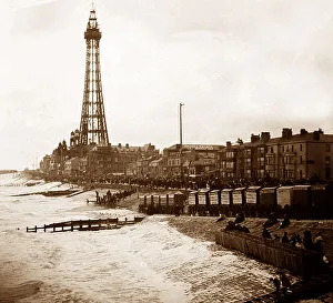 Blackpool Tower and beach, Victorian period
