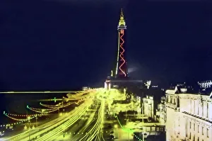 Illuminations Prints: Blackpool Tower and the illuminations