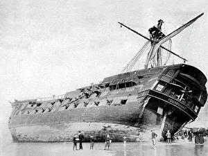 1897 Prints: Blackpool Wreck of the HMS Foudroyant in 1897