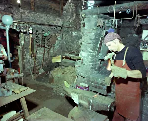 Blacksmith Prints: The Blacksmith, Cockington Forge, Torquay