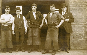 Aprons Gallery: Blacksmiths outside their foundry or forge, USA