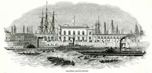 Blackwall Prints: Blackwall, Thames Steamer 1846