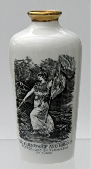 Images Dated 19th September 2010: Blairs China vase with a Raven Hill cartoon