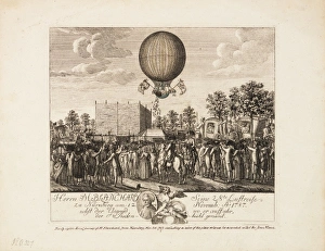 Images Dated 7th December 2011: Blanchard balloon ascent over Nuremberg, Germany