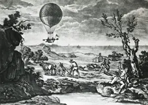 Blanchards arrival at Calais after flight from Dover - 1785