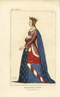 Blazon Prints: Blanche of Navarre, queen consort of France, 1330-1398