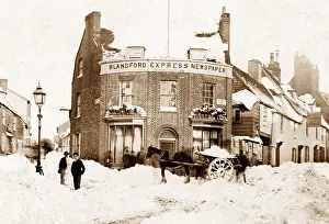 Blandford Forum Express Newspaper Office early 1900s