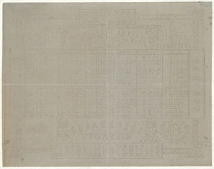 Blank sheet of stationery with elaborate watermark for the F Blank sheet of stationery with elaborate watermark for the F