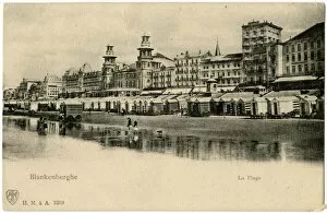 Images Dated 1st July 2016: Blankenburghe, Belgium - The Beach with Bathing Huts