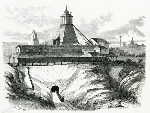Collieries Prints: BLANZY MINE, FRANCE 1867