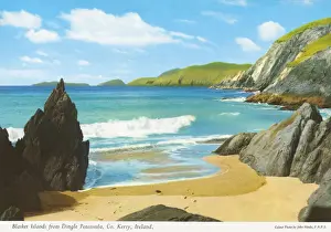 Dingle Prints: Blasket Islands From Dingle Peninsula, County Kerry Ireland