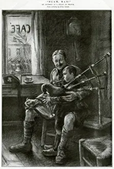 Bagpipes Prints: Blaw, Man! An incident in a billet in France, Arthur Garrat