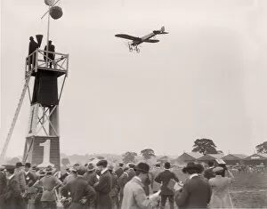 A Bleriot at the first marker, Aerial derby, Hendon