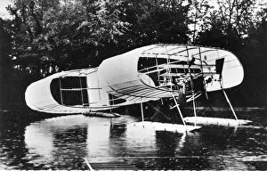 Bleriot III 1906 floatplane on the Lac dEnghien