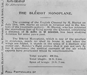 Pioneering Prints: Bleriot monoplane crosses English Channel