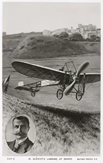 Clifftop Prints: Bleriots landing at Dover after his cross-channel flight