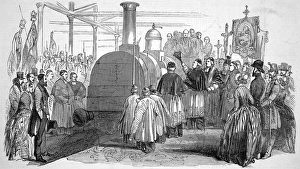 Images Dated 5th April 2004: The blessing of the Rouen and Harve railway
