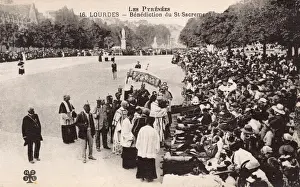 Rosary Prints: Blessing the Sick at Lourdes, France