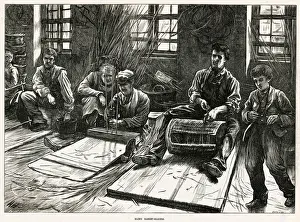 Blindness Prints: Blind Basket-Makers in London 1871