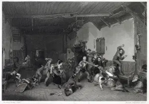 Indoors Prints: Blind Mans Buff at a childrens party Date: early 19th century