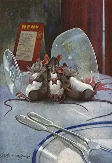 Mice Prints: Three Blind Mice by George Studdy