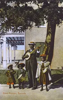 Banjo Prints: Blind Musician, Bermuda