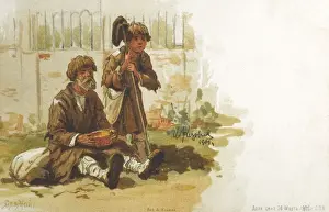 Vagrant Prints: Blind Russian Beggar and ragged child