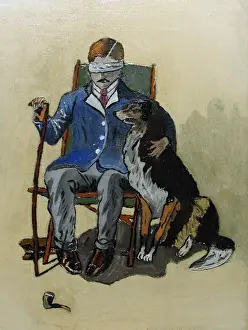 Blues Prints: Blinded soldier wearing his hospital blues