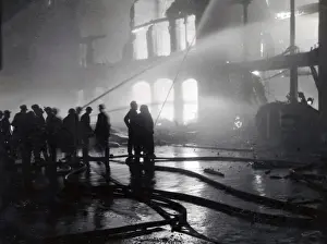 Blitz in the City of London -- Queen Victoria Street, WW2