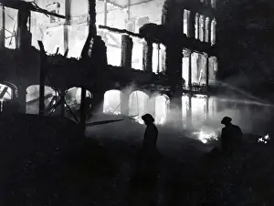 Blitz in the City of London -- Queen Victoria Street, WW2