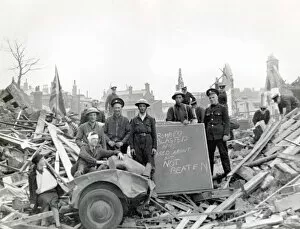 Salvage Gallery: Blitz in London -- bombed sub-station, South London, WW2