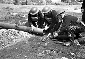 Blitz in London -- emergency water mains for firefighting