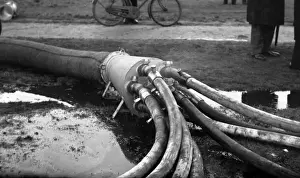 Blitz in London -- emergency water mains for firefighting