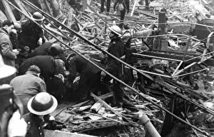 Casualties Gallery: Blitz in London -- extricating a casualty, WW2