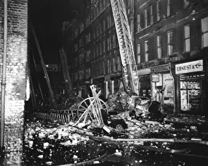 Deserted Prints: Blitz in London -- ladders and rubble, WW2