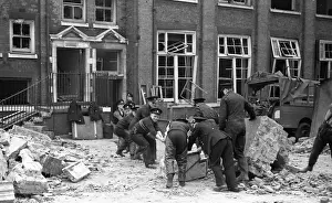 Woolwich Prints: Blitz in London -- LFB and AFS firefighters, Woolwich