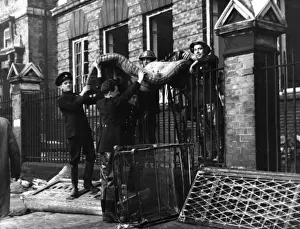 Mattress Prints: Blitz in London -- Mansfield Road sub-station, WW2