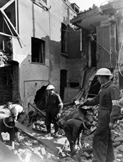 Bombed Prints: Blitz in London -- off Whitechapel Road, WW2