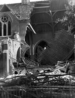 Adelaide Prints: Blitz in London -- St Cyprians Church, Brockley, WW2