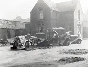 Blitz in London -- sub-fire station, Woolwich Road, WW2