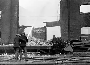 Timber Prints: Blitz in London -- warehouse in Rotherhithe, WW2